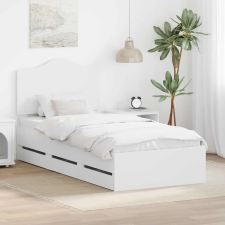  Ágykeret fiókkal fejtámlával Fehér 90 x 190 cm Mérnöki Fa ágy és ágykellék