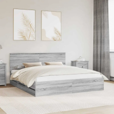  Ágykeret fiókkal Szürke Sonoma 200 x 200 cm Mérnöki Fa ágy és ágykellék