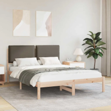  Ágykeret Kárpitozott Fejtámlával Tópszínű 140 x 200 cm ágy és ágykellék