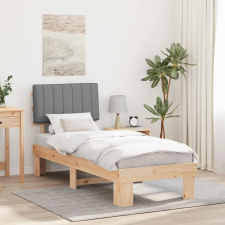  Ágykeret Kárpitozott Fejtámlával Világosszürke 80 x 200 cm ágy és ágykellék