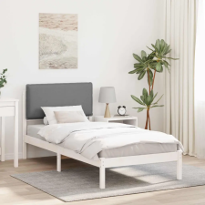  Ágykeret Kárpitozott Fejtámlával Világosszürke 90 x 190 cm ágy és ágykellék
