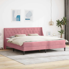  Ágykeret matraccal Falra szerelhető 2 pcs Rózsaszín Bársony ágy és ágykellék