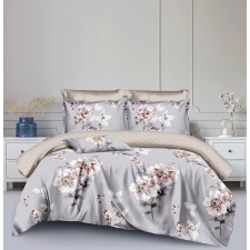  Ágyneműhuzat Allure szürke nagy fehér virágos  3 részes lakástextília