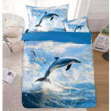  Ágyneműhuzat Animals új kék delfines 3 részes lakástextília