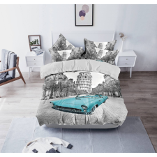  Ágyneműhuzat Autós Oldsmobile türkiz zöld szürke 7 részes lakástextília