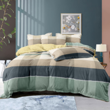  Ágyneműhuzat Cameron zöld bézs csíkos 6 részes lakástextília
