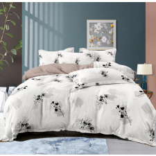  Ágyneműhuzat Jakarta fehér fekete virágos 3 részes lakástextília