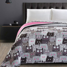Ágytakaró CATS INVASION szín szürke nyomott anyag mikroszálas 260x280 DecoKing lakástextília
