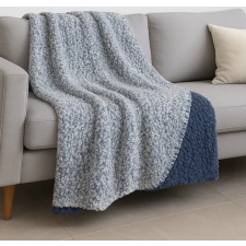  Ágytakaró pléd Boho fröcskölt kétoldalas Kék 200x230cm lakástextília