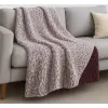  Ágytakaró pléd Boho fröcskölt kétoldalas Padlizsán 200x230cm
