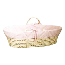 AHOJBABY Mojzseskosár huzat csecsemőknek Pink babafészek