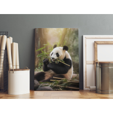  Ai Generált Állatos Vászonkép - Éhes Panda grafika, keretezett kép