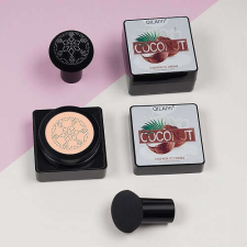 Air Cushion CC krém alapozó, smink, kókusz, 02 Natural, 15 g, ecsettel smink alapozó