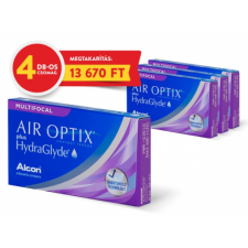 Air Optix Plus HydraGlyde Multifocal - 4 doboz (6 db/doboz) kontaktlencse