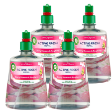 Air Wick Active Fresh Cseresznyevirág és Málna Utántöltő automata légfrissítő készülékhez 4x228ml tisztító- és takarítószer, higiénia