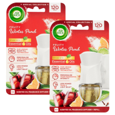Air Wick Elektromos légfrissítő készülék Gyümölcsös téli puncs utántöltővel 2x19ml tisztító- és takarítószer, higiénia