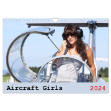  Aircraft Girls 2024 (Wandkalender 2024 DIN A4 quer), CALVENDO Monatskalender naptár, kalendárium