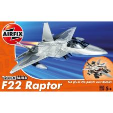 AIRFIX QUICKBUILD F-22 Raptor vadászrepülőgép műanyag modell (1:72) (J6005) helikopter és repülő