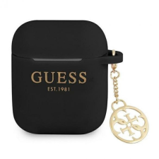  Airpods 1 / 2 szilikon tok, fekete, GUESS GUA2LSC4EK fülhallgató, fejhallgató tok