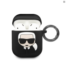  Airpods 1/2 tartó: Karl Lagerfeld Karl Head - fekete szilikon tok audió kellék