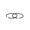 Airsal Dugattyúgyűrű d.40mm Airsal 50cc OEM minőség 103 AC