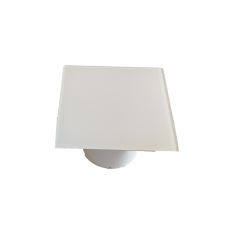 AIRVENT Fürdőszoba ventilátor fehér üveg előlappal, időzítővel és páraérzékelővel Ø100 ventilátor