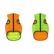 AiryVest kutyaruha kifordítható, M 45, narancs-világos zöld kutyaruha