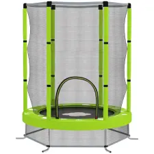 Aiyaplay trambulin 3-6 éves gyermekeknek biztonsági hálóval, 140x190 cm, zöld trambulin szett