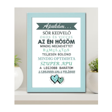  Ajándék Apának - Legjobb Apa falikép grafika, keretezett kép