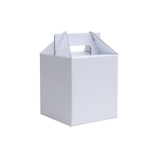 Ajándék doboz fogófüllel kartondoboz 115x115x130mm fehér postázás