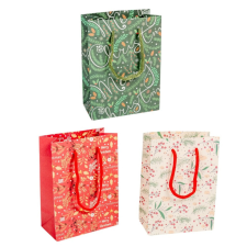  Ajándék tasak karácsonyi mintás mix 16x11,5cm dekorációs kellék