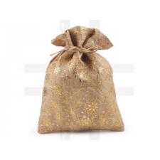  Ajándék zsák juta imitáció - 26x34 cm dekorációs kellék