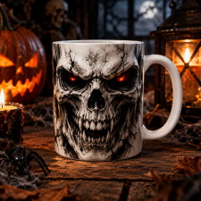 Ajándékbor Kft Félelmetes koponyás Halloween bögre ajándéktárgy