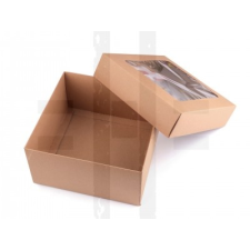  Ajándékdoboz átlátszó tetővel - 4 db/csomag dekorációs kellék