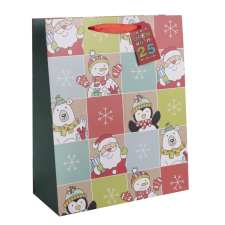  Ajándéktasak kari figurák 18x23cm dekorációs kellék