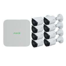 AJAX NVR WH - 16 Csatornás hálózati rögzítő - Fehér +8db Dahua 4 Mpx-es IP kamera megfigyelő kamera tartozék