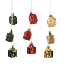  Ajndék doboz dísz műa. 4cm 3db-os dekorációs kellék