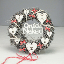 Ajtókopogtató "Örülök neked" 30cm dekorációs kellék