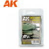 AK-interactive AK INTERACTIVE AFV Dust And Dirt Deposits Weathering Set enamel effekt festék készlet 3x 35ml