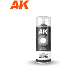 AK-interactive AK INTERACTIVE Fine Primer White fehér műanyag alapozó festék spray 400ml makett