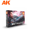 AK-interactive AK INTERACTIVE Metallics Set fémes hatású akrilfesték készlet 6x 17ml
