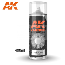 AK-interactive AK Interactive SEMI GLOSS VARNISH SPRAY - Selyemfényű lakk spray makettezéshez 400 ml AK1014 lakk, faolaj