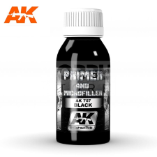 AK-interactive BLACK PRIMER AND MICROFILLER alapozófesték 100 ml AK757 hobbifesték