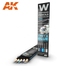 AK-interactive Weathering Pencil - GREY &amp; BLUE: SHADING &amp; EFFECTS SET akvarell ceruza szett - AK10043 akvarell