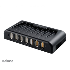 Akasa 7x USB-A hálózati adapter (AK-HB-12BKCM) (AK-HB-12BKCM) hub és switch
