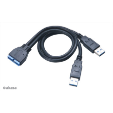 Akasa AK-CBUB12-30BK USB Type-A™ - USB3.0 átalakító - 30cm kábel és adapter