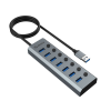 Akasa Connect 7 IPS 7portos kapcsolós USB Hub (AK-HB-21BKCM) (AK-HB-21BKCM)