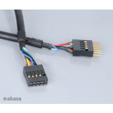 Akasa USB Hosszabbító Fekete 40cm EXUSBI-40 kábel és adapter