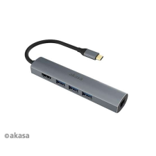 Akasa USB Type-C 5in1 dock -  AK-CBCA22-18BK kábel és adapter