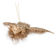  Akasztós repülő bagoly barna 25cm dekorációs kellék